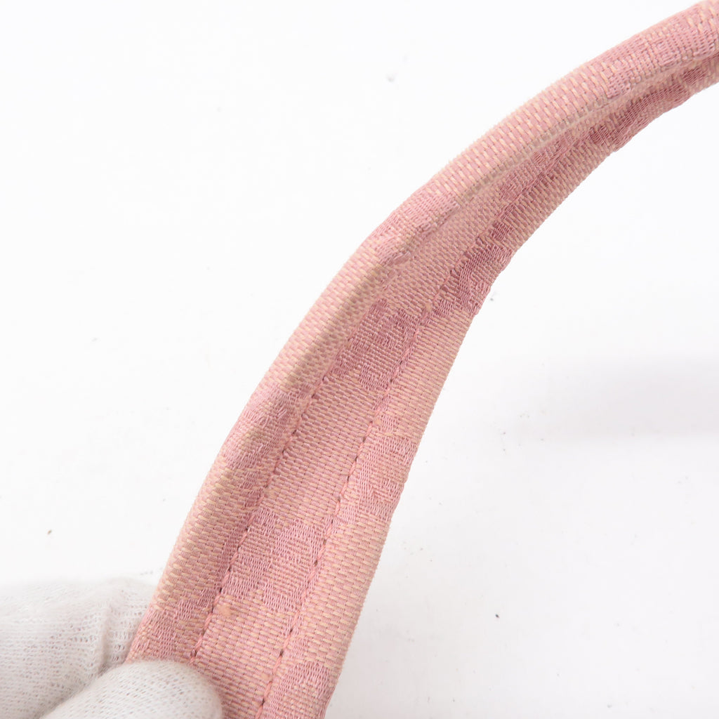 GUCCI GG Canvas Leather Shoulder Bag Hand Bag Pink 001・3386