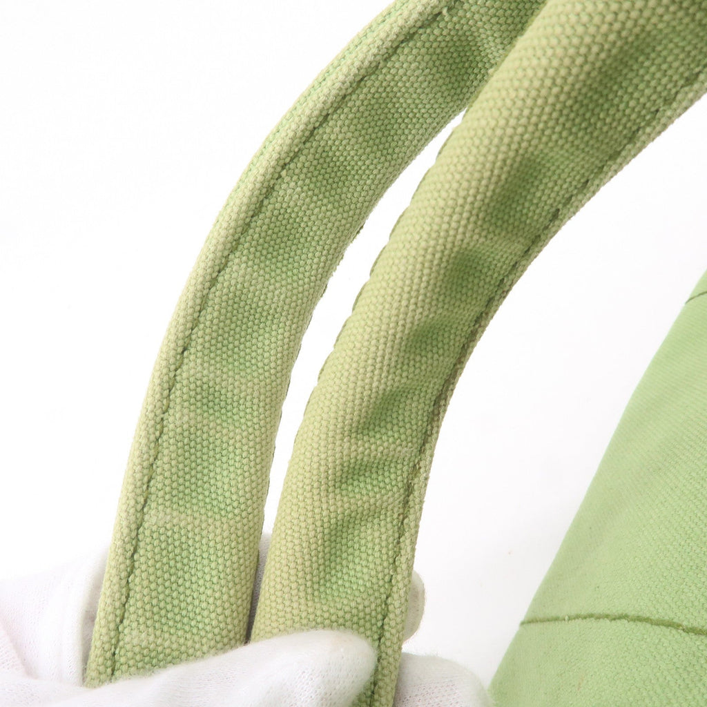 Prada Canapa Canvas Tote Bag Hand Bag Green B1877B