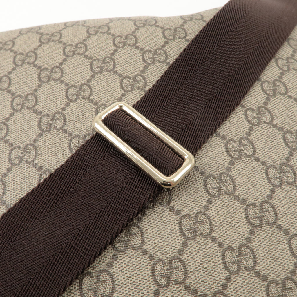 GUCCI GG Supreme Leather Shoulder Bag Beige Brown 201446
