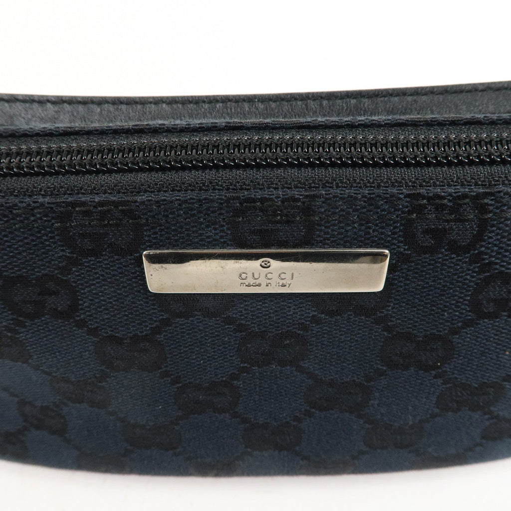 GUCCI Set of 2 Boat Bag GG Canvas Leather Pouch 07198 039.1103