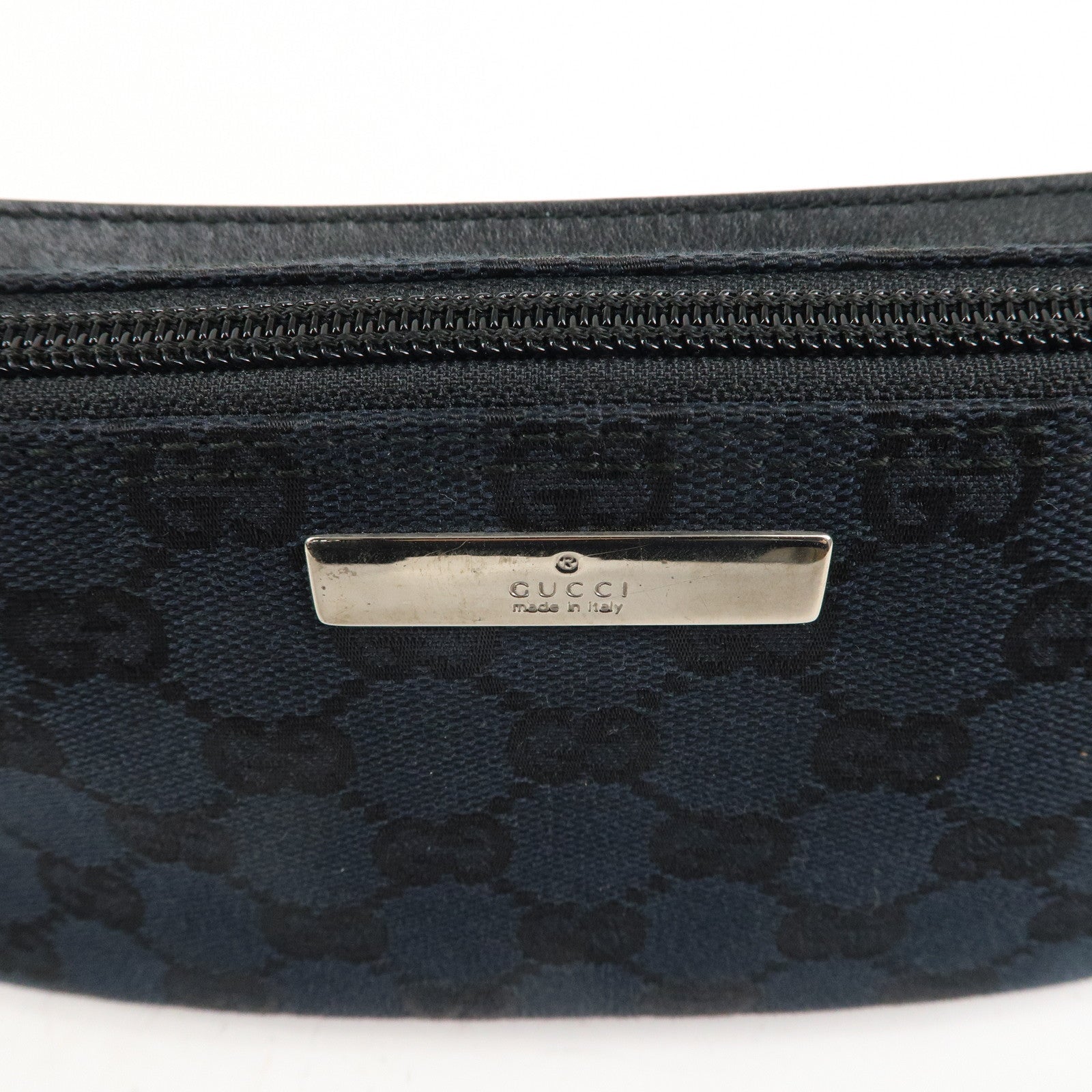 GUCCI Set of 2 Boat Bag GG Canvas Leather Pouch 07198 039.1103