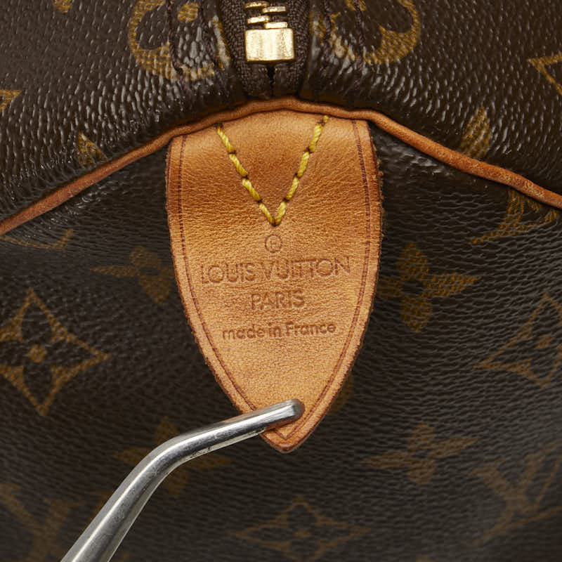 Louis Vuitton Monogram Speed 35 Handbag Boston Bag M41524 Brown PVC Leather  Louis Vuitton
