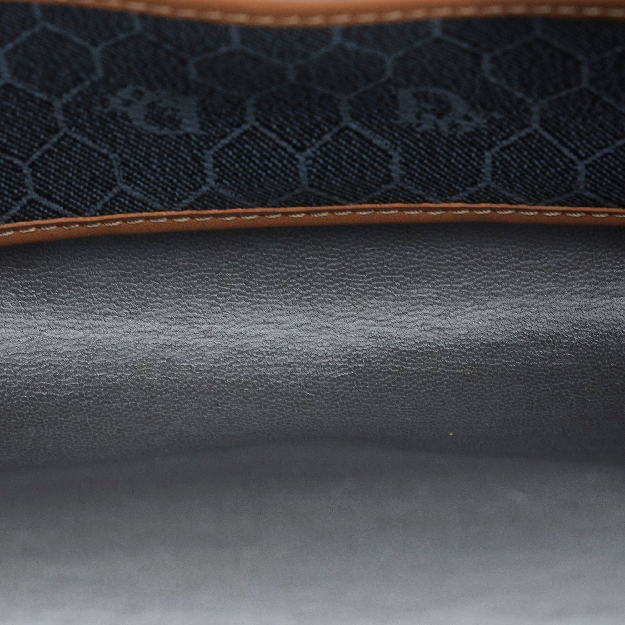 Dior Chain Flap Bag Grey Honeycomb Canvas