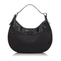 Pre-Loved Fendi Black Canvas Fabric Zucchino Shoulder Bag Italy