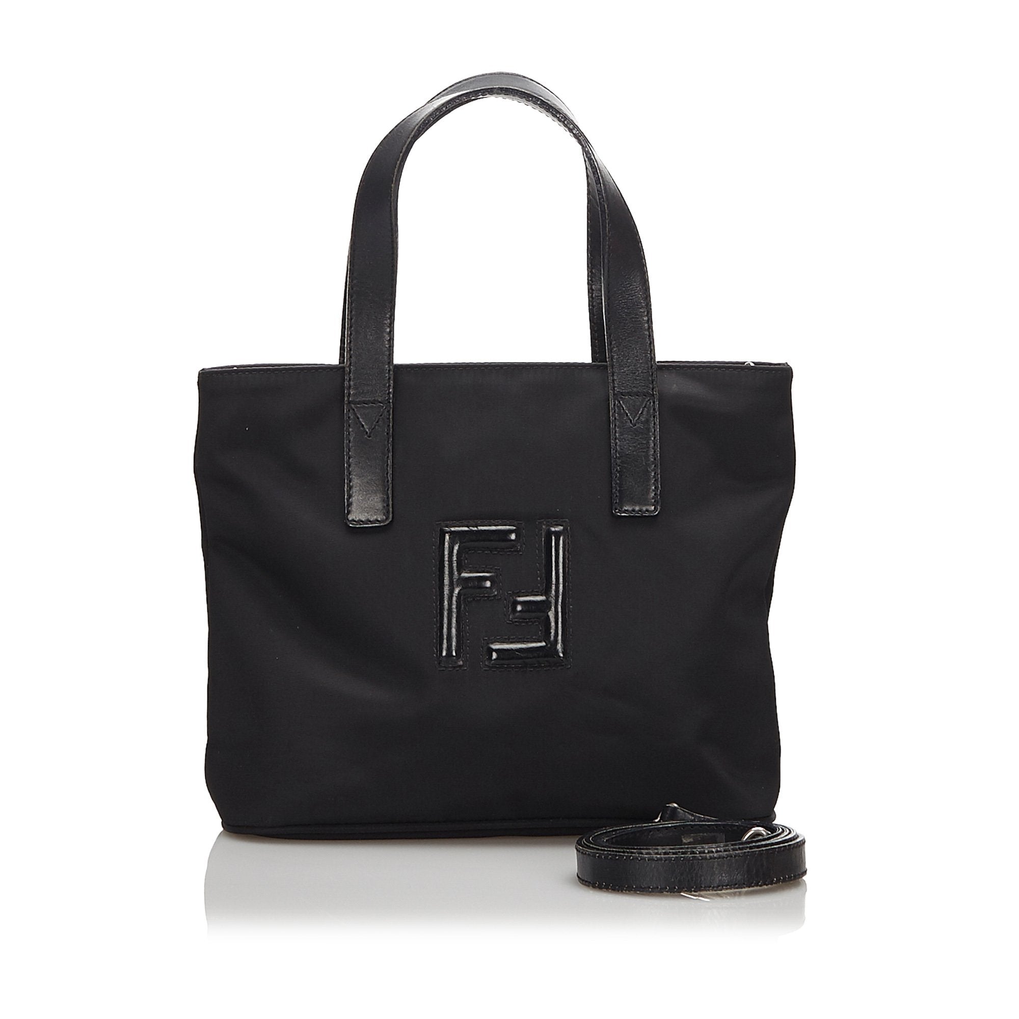 Pre-Loved Fendi Black Nylon Fabric Satchel Italy