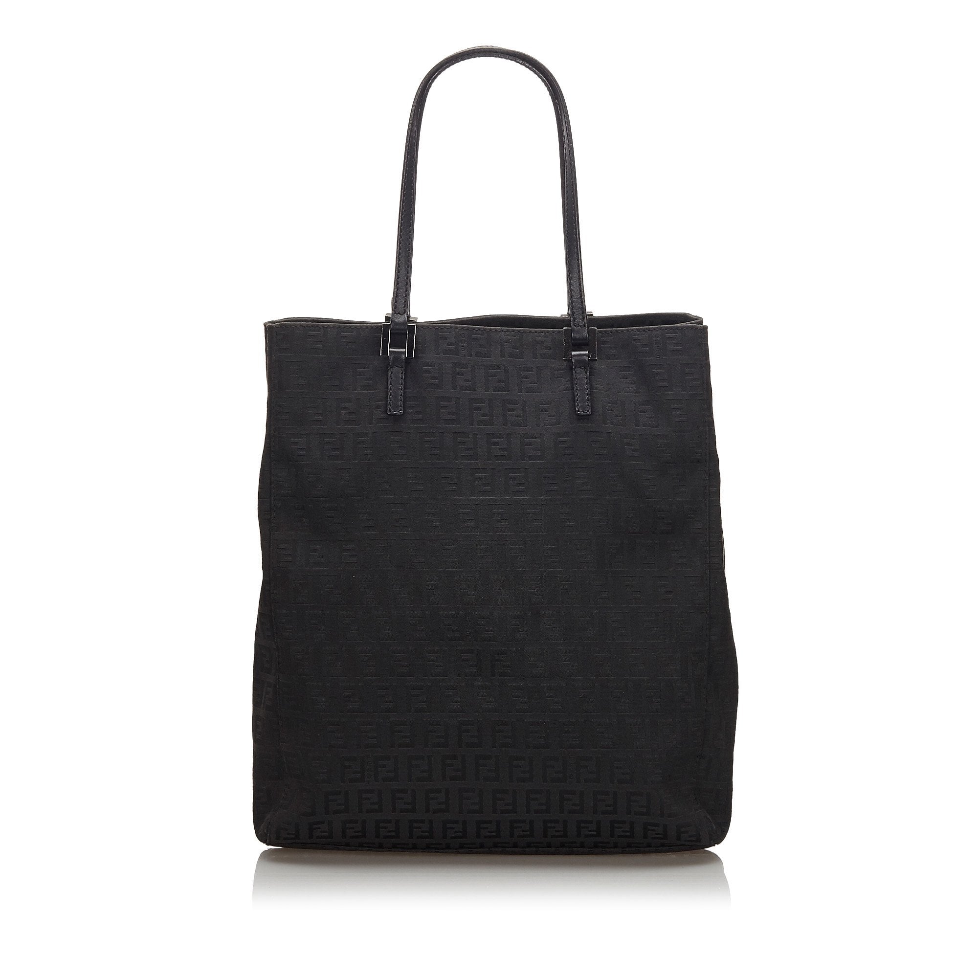 Pre-Loved Fendi Black Canvas Fabric Zucchino Tote Bag Italy