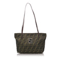 Pre-Loved Fendi Brown Dark Canvas Fabric Zucca Tote Bag Italy