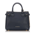 Pre-Loved Burberry Black Calf Leather Banner Handbag Italy