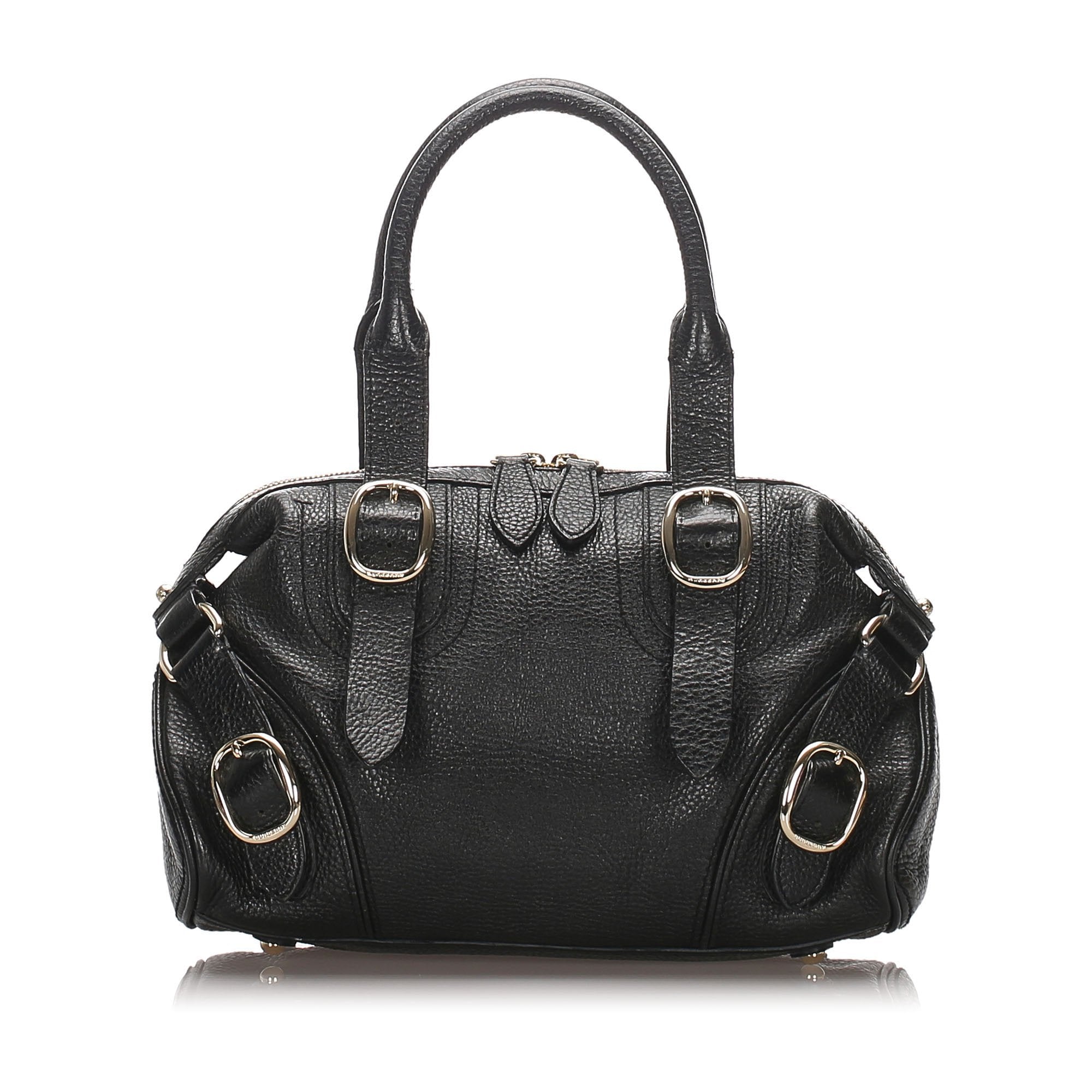 Pre-Loved Burberry Black Calf Leather Handbag United Kingdom