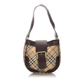 Pre-Loved Burberry Brown Haymarket Check Shoulder Bag United Kingdom