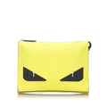 Pre-Loved Fendi Yellow Calf Leather Monster Clutch Bag Italy