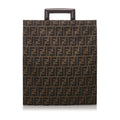 Pre-Loved Fendi Brown Canvas Fabric Zucca Tote Bag Italy