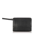 Pre-Loved Burberry Black Calf Leather Clutch Bag United Kingdom
