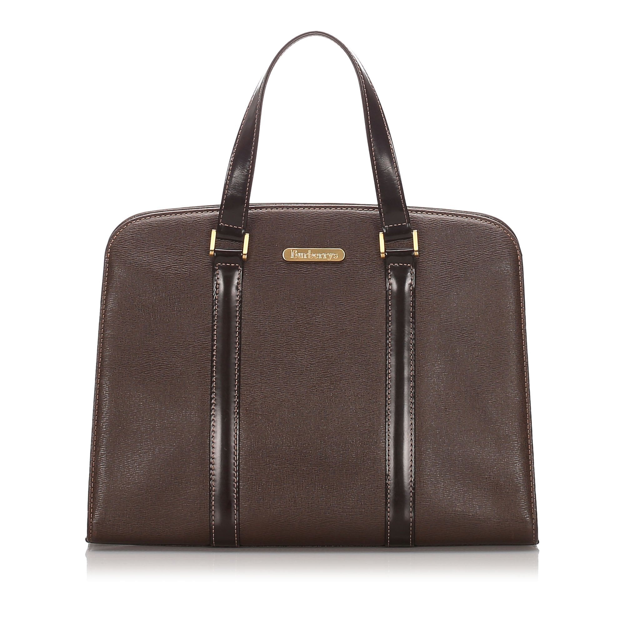 Pre-Loved Burberry Brown Calf Leather Handbag United Kingdom