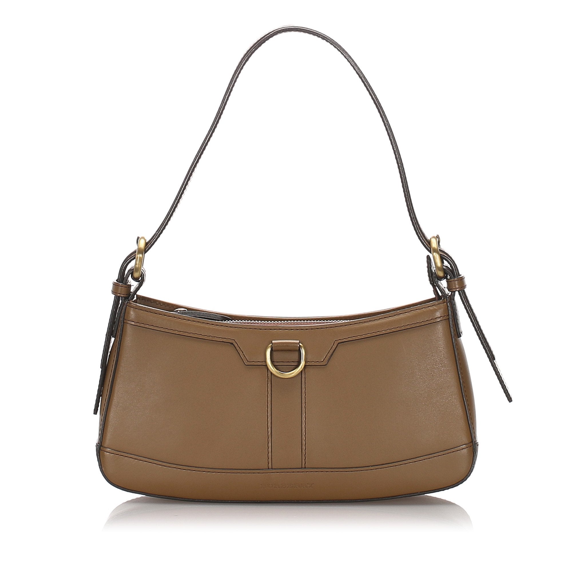 Pre-Loved Burberry Brown Calf Leather Shoulder Bag United Kingdom