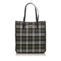 Pre-Loved Burberry Black Canvas Fabric House Check Tote Bag United Kingdom