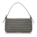 Pre-Loved Fendi Blue Dark Canvas Fabric Zucchino Baguette Italy