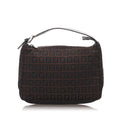 Pre-Loved Fendi Brown Dark Canvas Fabric Zucchino Handbag Italy