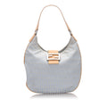 Pre-Loved Fendi Blue Light Canvas Fabric Zucchino Hobo Bag Italy