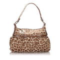 Pre-Loved Fendi Brown Beige Canvas Fabric Leopard Print Chef Italy