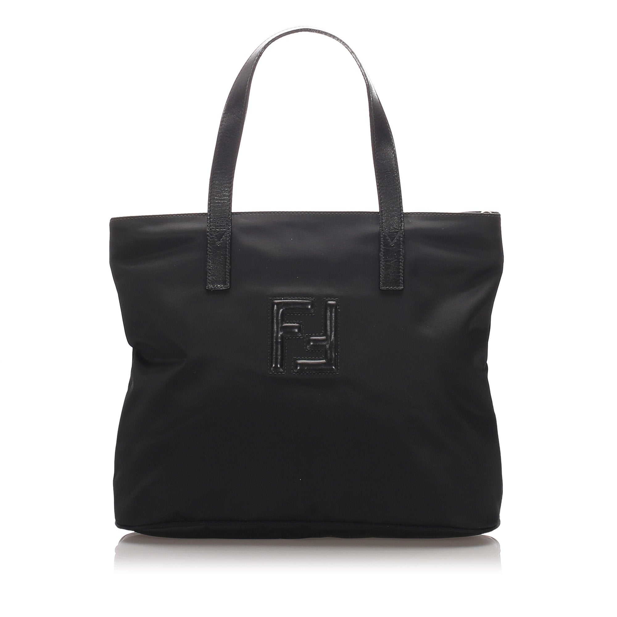 Pre-Loved Fendi Black Nylon Fabric Tote Bag Italy
