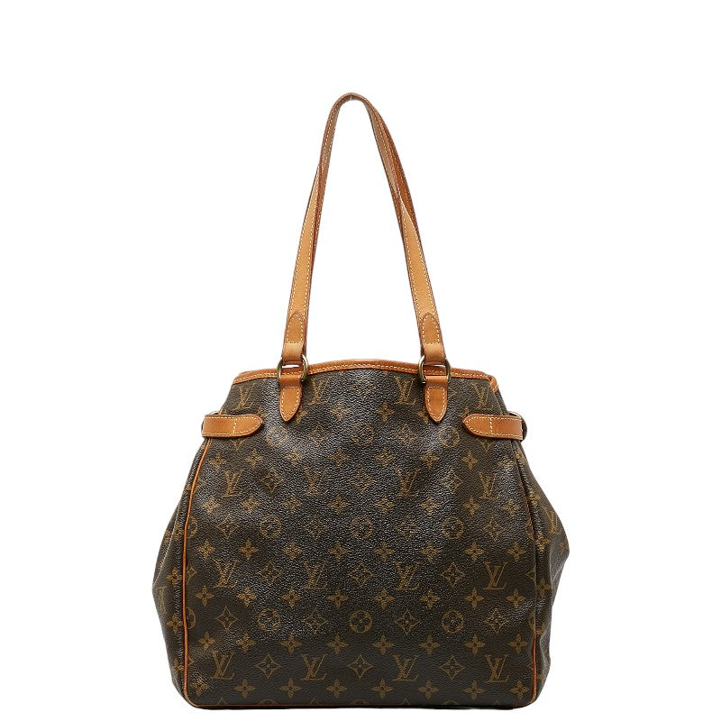 Louis Vuitton Monogram Batignol Vertical Shoulder Bag M51153 Brown PVC Leather Lady Louis Vuitton