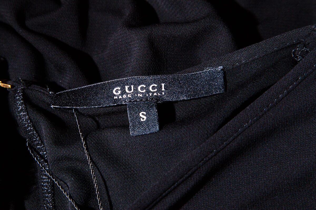 Gucci Black Jersey Dress SZ S
