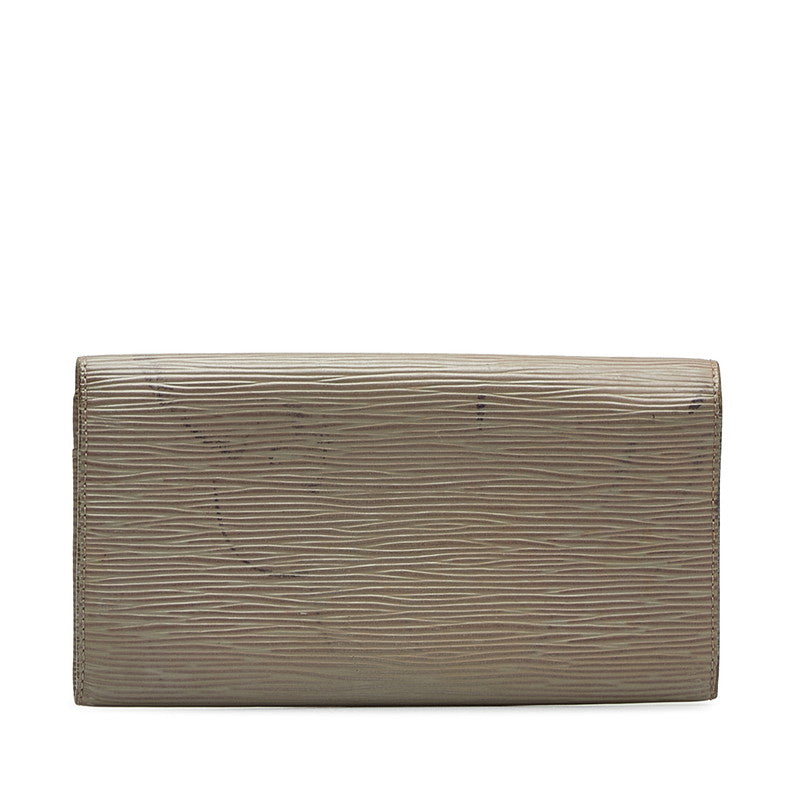 Louis Vuitton M6357C Gray Leather  Louis Vuitton Long Wallet