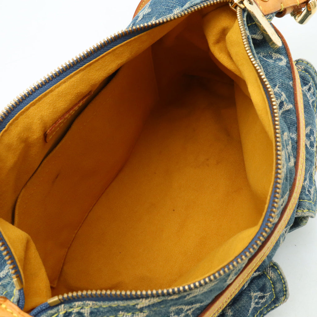 Louis Vuitton Louis Vuitton Monogram Denim Buggy PM Shoulder Bag Long Shoulder Slipper Blue M95049