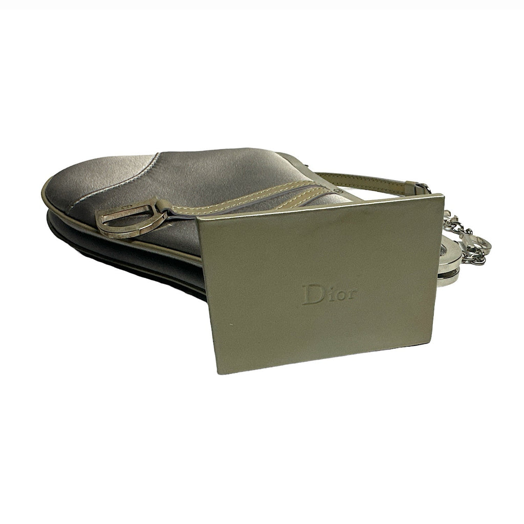 CHRISTIAN DIOR Vintage Mini Satin Saddle Bag