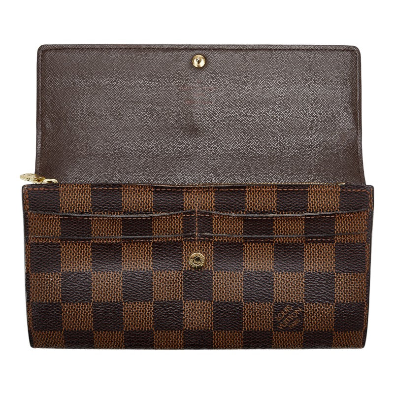 Louis Vuitton Louis Vuitton Damière N61734 Long Wallet PVC/Leather Brown