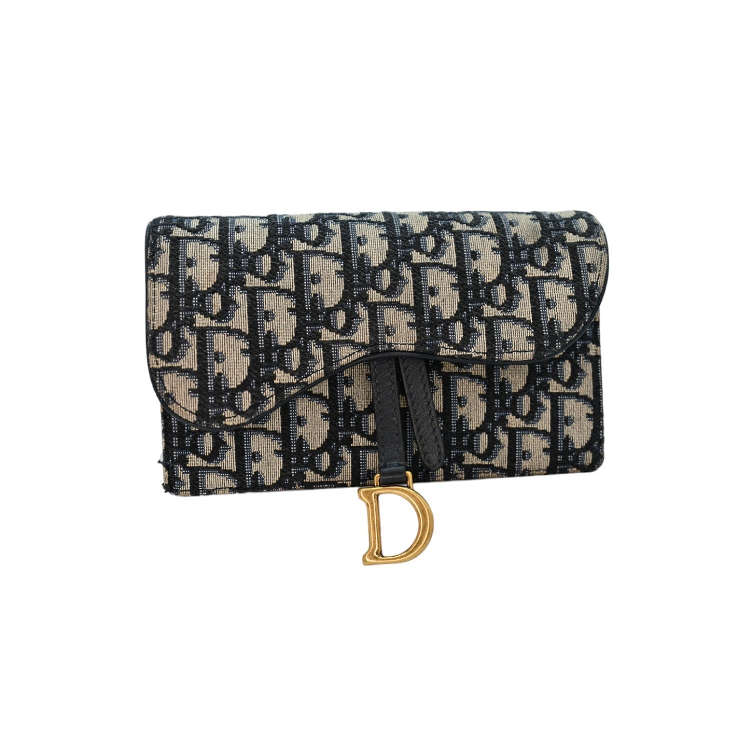 Christian Dior Oblique Saddle Belt Bag Blue