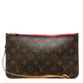 LOUIS VUITTON Neverfull MM Clutch Pouch Monogram Brown Ladies