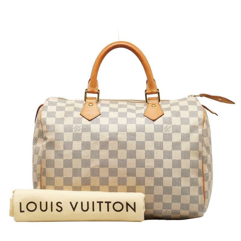 Louis Vuitton Damier Azur Speedy 30 Handbag Boston Bag N41533