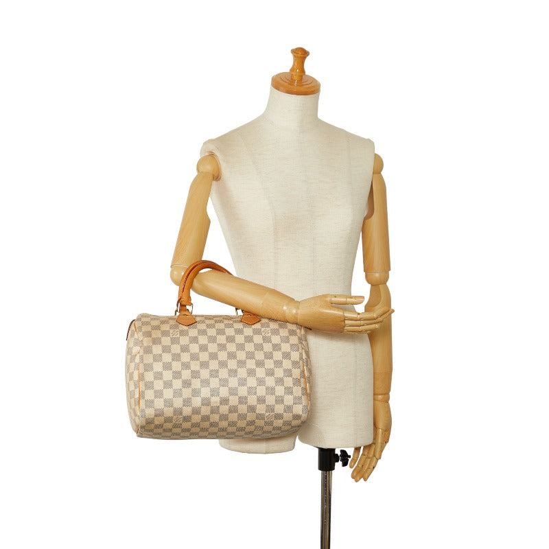 Louis Vuitton Damier Azur Speedy 30 Handbag Boston Bag N41533