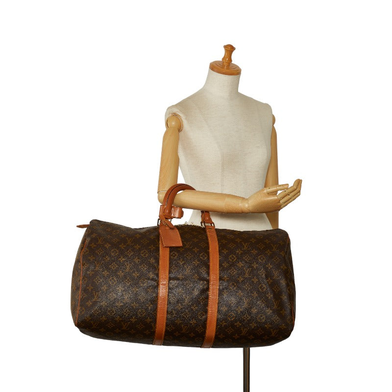 Louis Vuitton Monogram Keepall 55 Boston Bag Travel Bag M41424