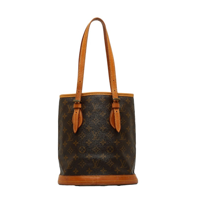 Louis Vuitton Monogram Petit Bucket PM Tote Bag Shoulder Bag M42238