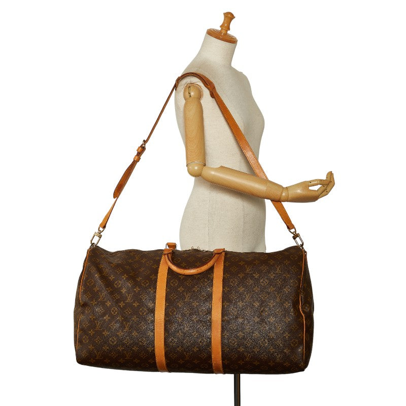 Louis Vuitton Monogram Keepall Bandolière 60 Boston Bag M41412
