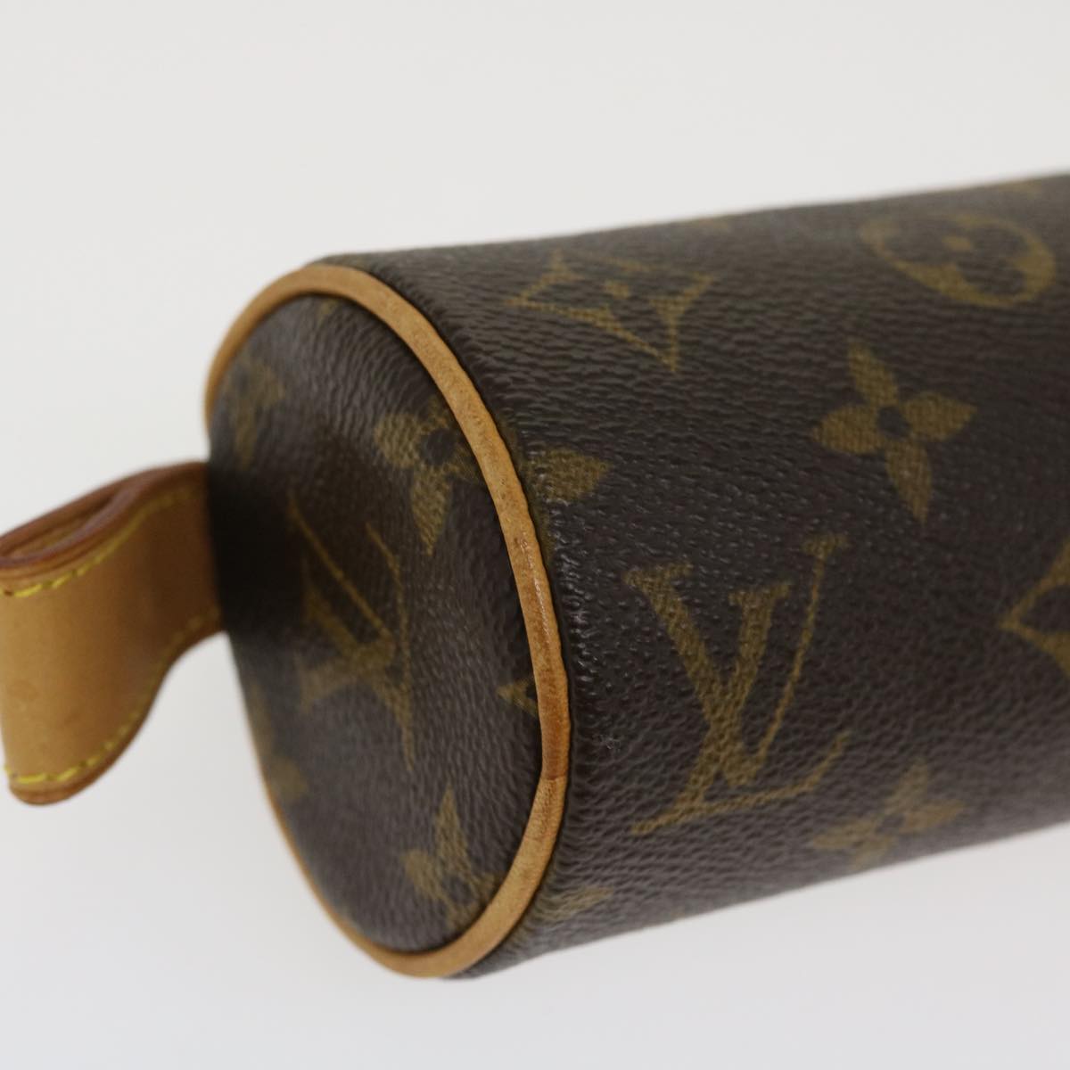 Louis Vuitton Brown Canvas Trousse rond clutch bag