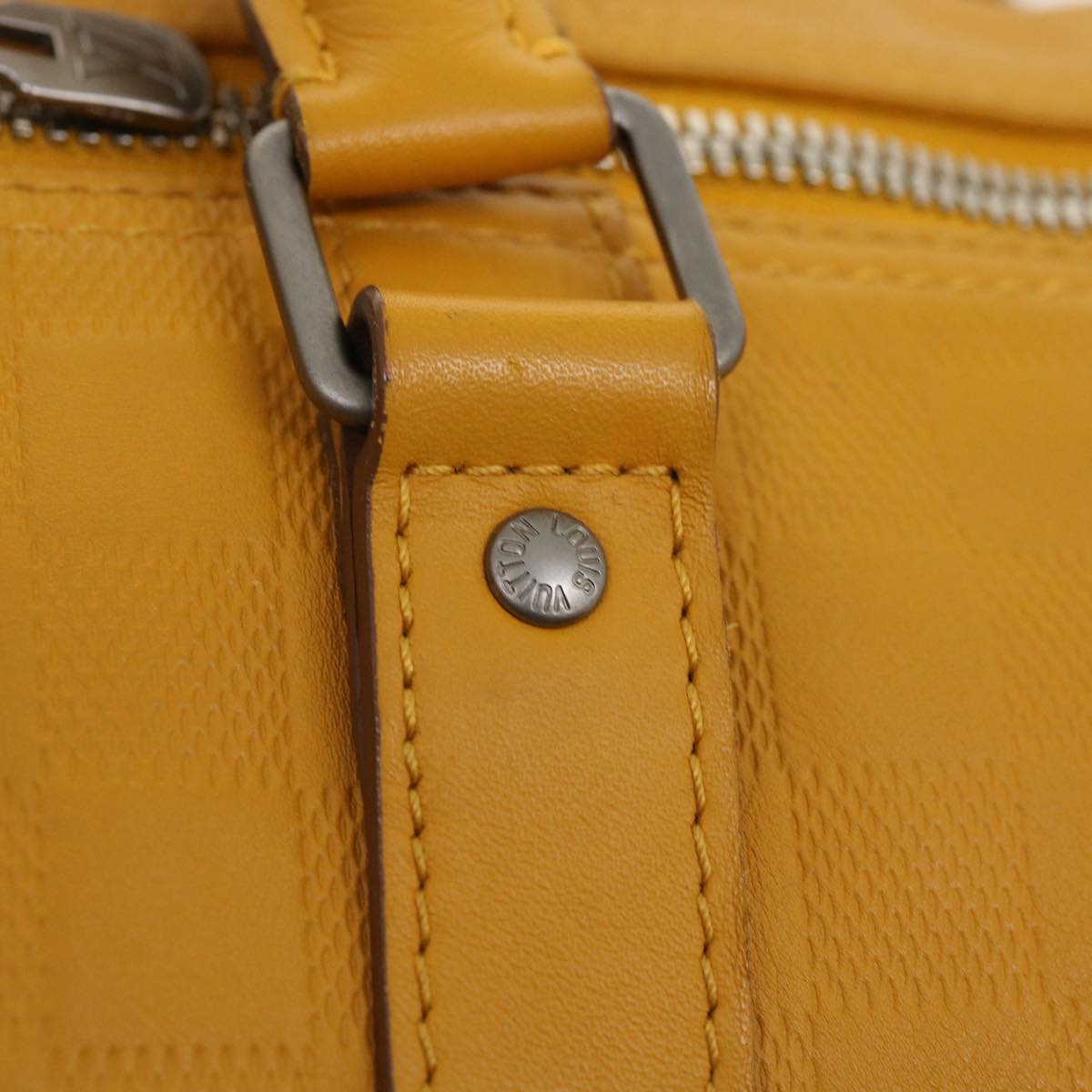 Louis Vuitton Yellow Leather Keepall 45 travel bag