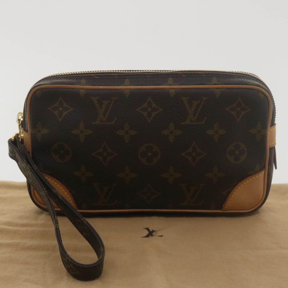 Louis Vuitton Brown Canvas Marly Dragonne clutch bag