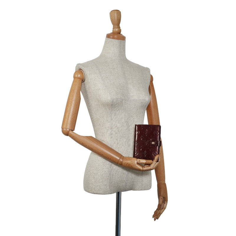 Louis Vuitton Monogram Verney Agenda PM Handbook Cover R21072 Amarant Brown Pearl Patent Leather  Louis Vuitton