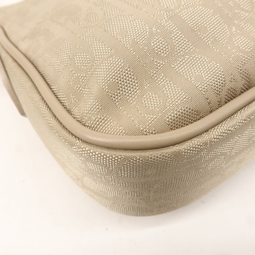 Christian Dior Trotter Nylon Leather Shoulder Bag Beige