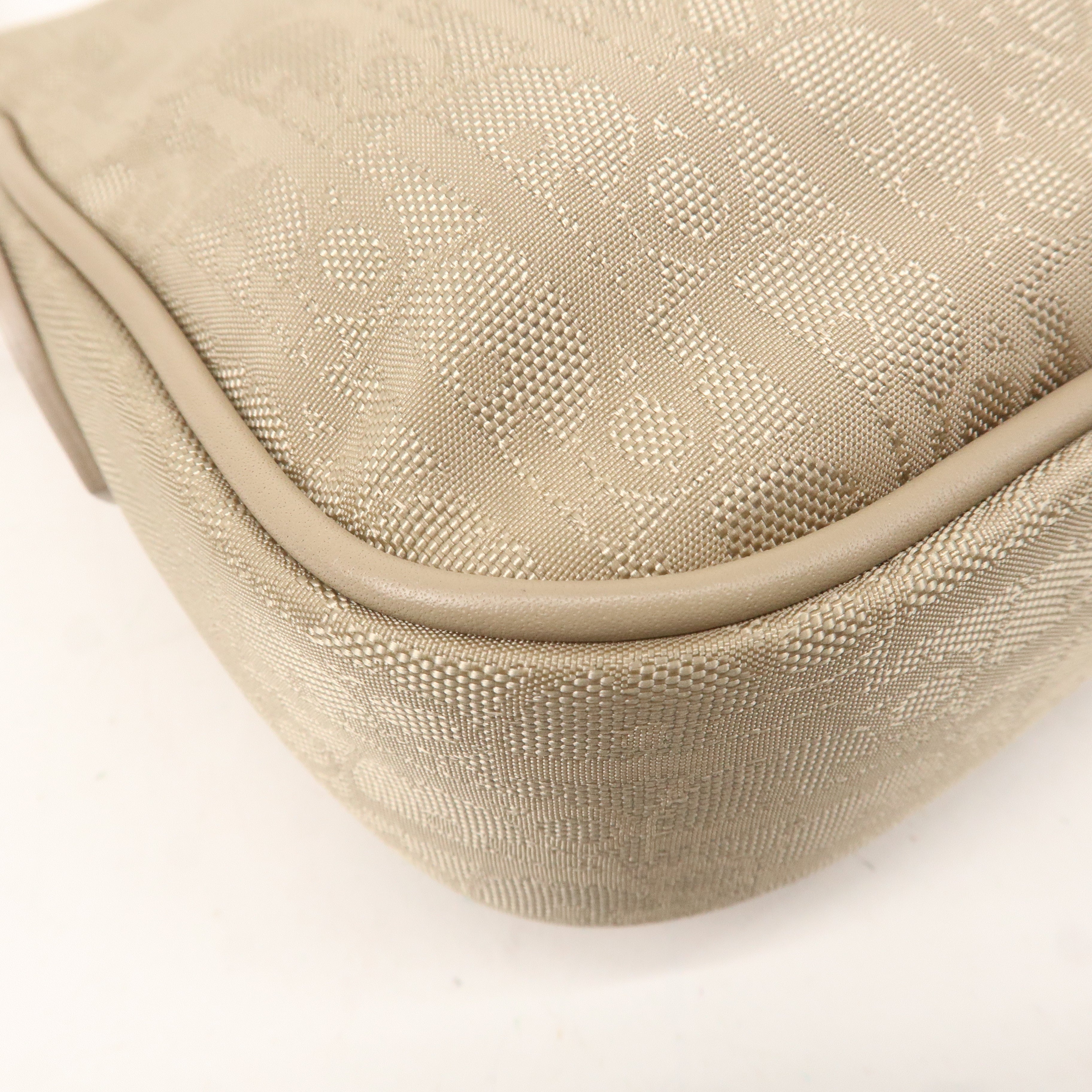 Christian Dior Trotter Nylon Leather Shoulder Bag Beige