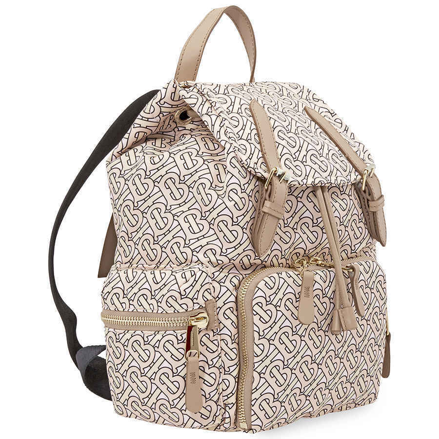 Burberry Medium Rucksack in Monogram Print Nylon- Blush 8011639