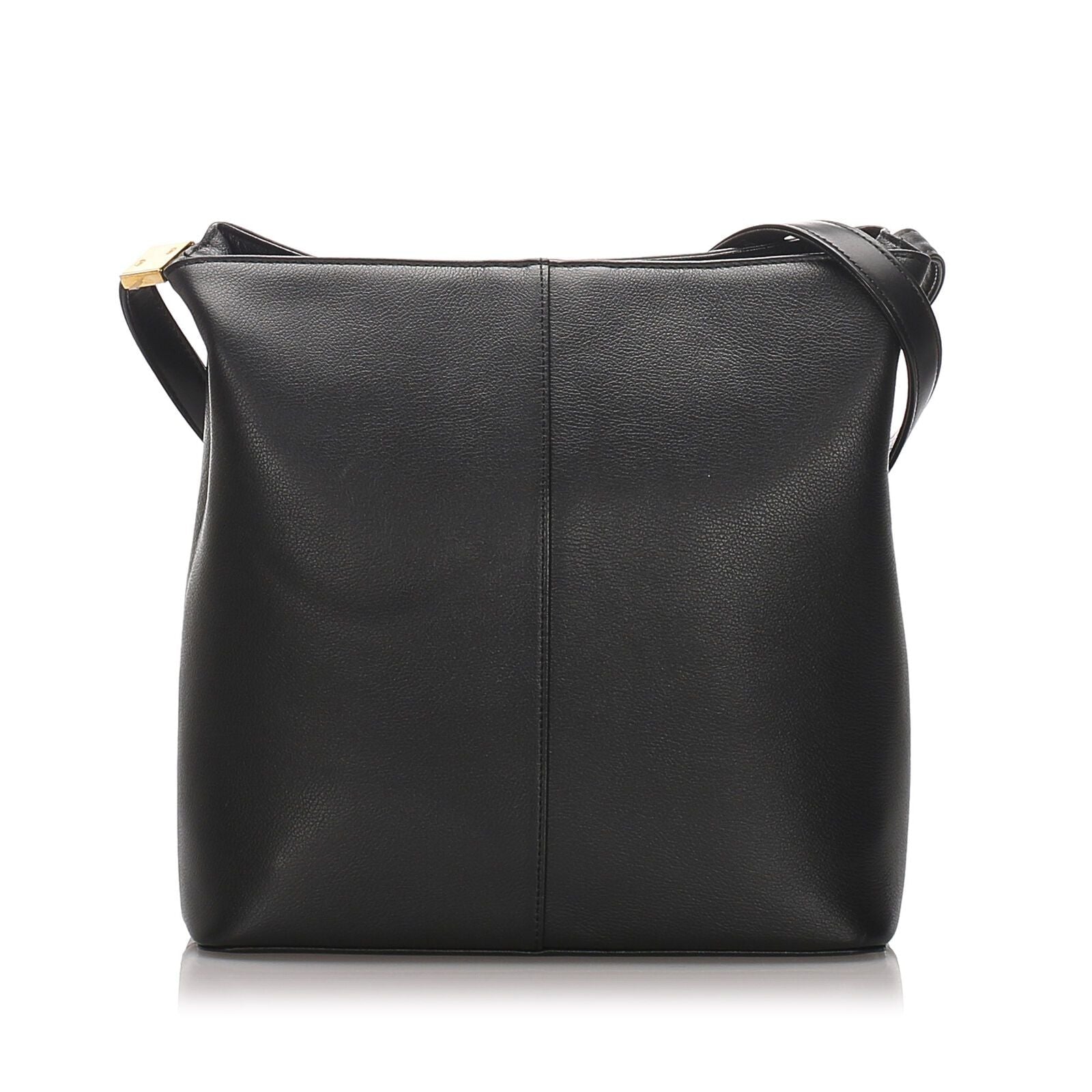 Pre-Loved Burberry Black Calf Leather Crossbody Bag United Kingdom