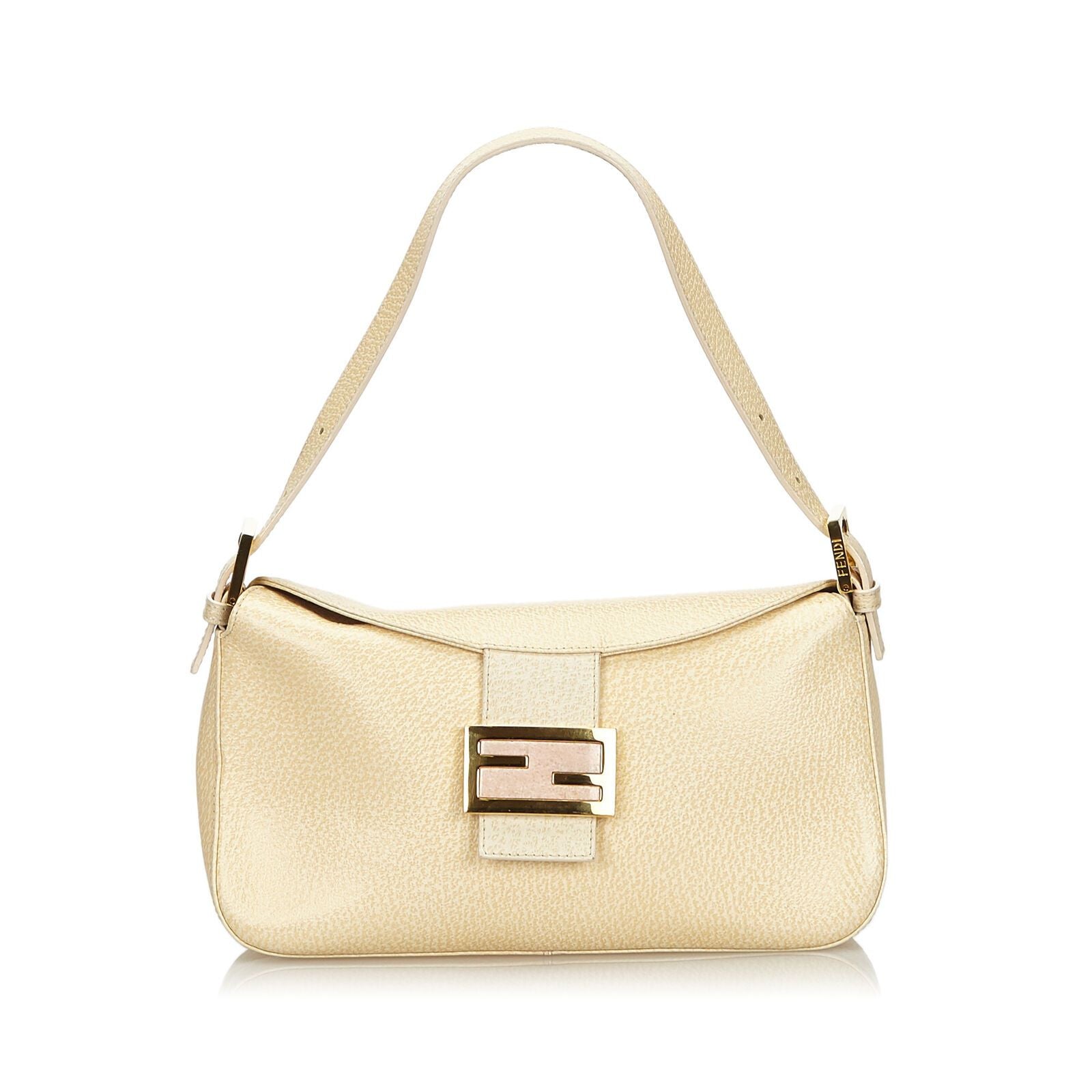 Pre-Loved Fendi Brown Beige Others Leather Baguette Italy
