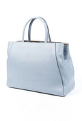 Fendi Bag 2Jours Medium Gray Leather Satchel Tote
