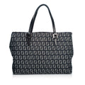 Pre-Loved Fendi Brown Dark Canvas Fabric Zucchino Tote Bag Italy