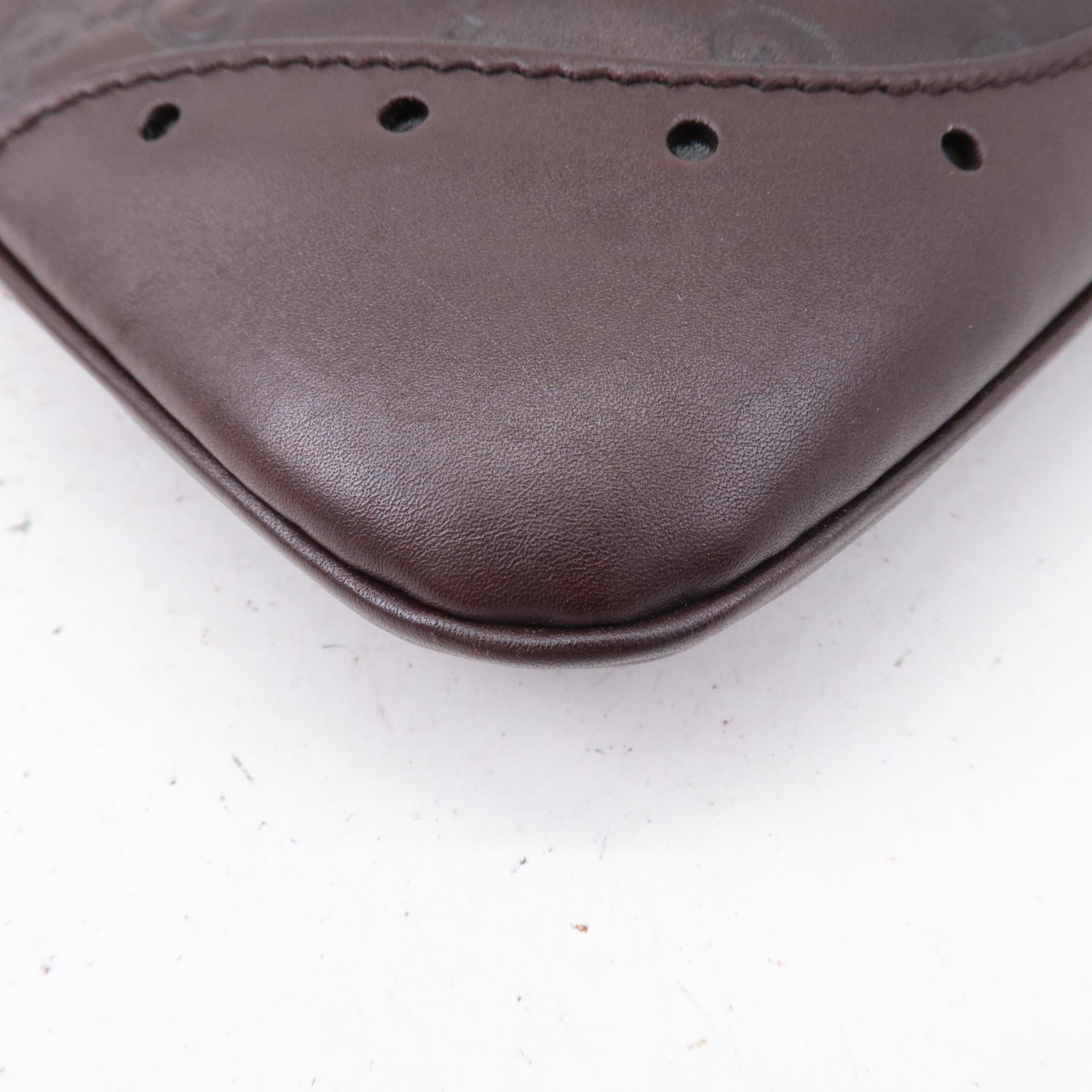 GUCCI Guccissima Leather Shoulder Bag Hand Bag Brown 145778